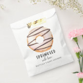 ドーナツ赤ちゃんシャワー自然ベージュかわいい歓迎 フェイバーバッグ (封をした状態)