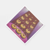 ドーナツ踊りお洒落ドーナツキャラクター スタンダードランチョンナプキン (角)