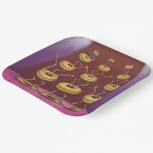 ドーナツ踊りお洒落ドーナツキャラクター ペーパープレート (傾斜あり)