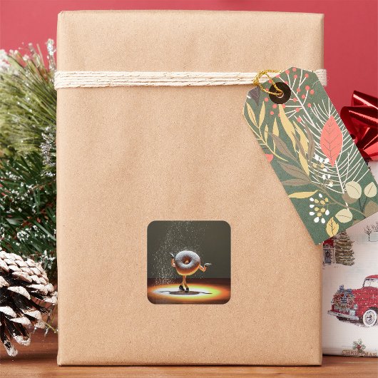 ドーナツ踊りオンステージ スクエアシール