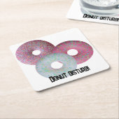 ドーナツ邪魔！ スクエアペーパーコースター (アングル)