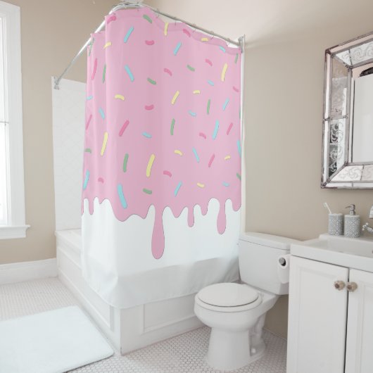 ドーナツ釉薬，アイシング，つや消し，ふりかけ，デザート シャワーカーテン (インサイチュ)