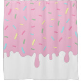 ドーナツ釉薬，アイシング，つや消し，ふりかけ，デザート シャワーカーテン (正面)