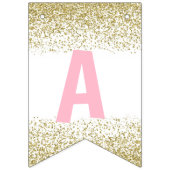 ドーナツ金ゴールド散水ハッピーバースデーバナー バンティングフラッグ (第3の旗)