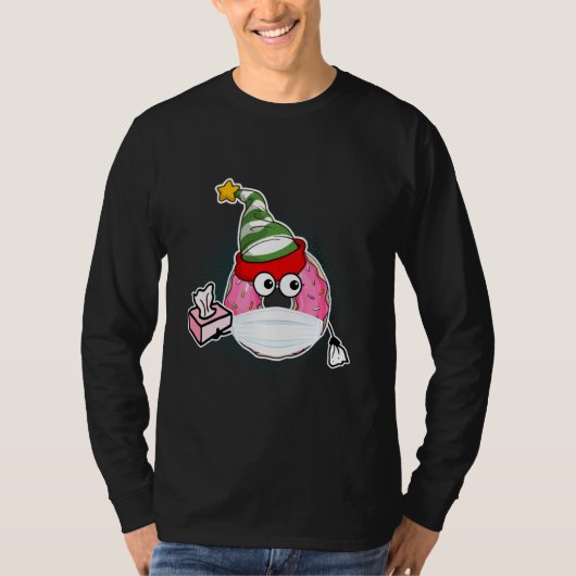 ドーナツ顔マスクシストマスシーズン Tシャツ (正面)