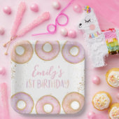 ドーナツ1日パーソナライズされた生パーティー紙プレート ペーパープレート (パーティー)