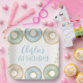 ドーナツ1日パーソナライズされた生パーティー紙プレート ペーパープレート (パーティー)