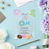 ドーナツ1歳の男の赤ちゃん アクリル招待状 (インサイチュ (ウェディング))