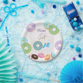 ドーナツ1歳の誕生日の男の子 ペーパープレート (パーティー)