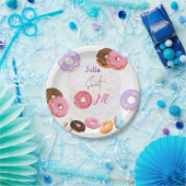 ドーナツ1歳の誕生日ガール ペーパープレート (パーティー)