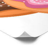 ドーナツ1歳の誕生日ガール ポスター (角)