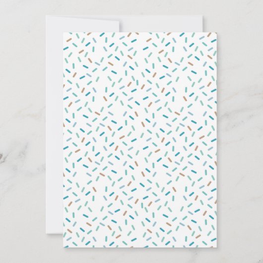 ドーナツ1歳の誕生日サンキューカード 招待状 (裏面)