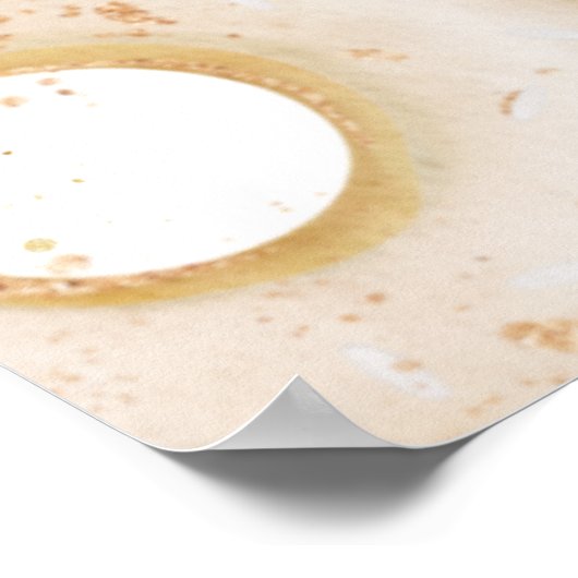 ドーナツ1歳の誕生日パーティーウェルカムサインポスターボーイズ ポスター (角)