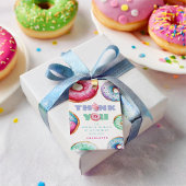 ドーナツ1歳の誕生日パーティーガールかわいい感謝お願い ギフトタグ