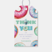 ドーナツ1歳の誕生日パーティー男の子かわいい感謝のお願い ギフトタグ (正面)
