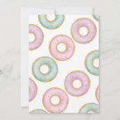 ドーナツ1歳の誕生日招待状ドーナツ育てアクア 招待状 (裏面)