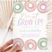 ドーナツ1歳の誕生日招待状ドーナツ育てアクア 招待状