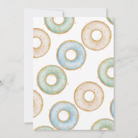ドーナツ1歳の誕生日招待状ボーイドーナツ成長 招待状 (裏面)