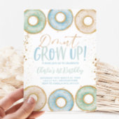 ドーナツ1歳の誕生日招待状ボーイドーナツ成長 招待状