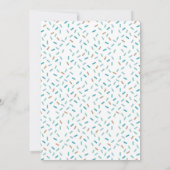 ドーナツ1歳誕生日感謝カード 招待状 (裏面)