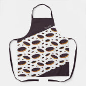 ドーナツ1000円のフードパターン エプロン (正面)