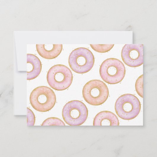 ドーナツ1stバースデーフラットサンキューカードアクア サンキューカード (裏面)