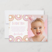 ドーナツ1stバースデーフラットサンキューカード サンキューカード (正面)