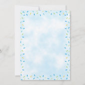 ドーナツ1st第1誕生日招待状ボーイスクラル 招待状 (裏面)