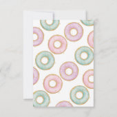 ドーナツ1st誕生日パーティーフラットサンキューカードアクア サンキューカード (裏面)