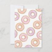 ドーナツ1th誕生日フラットサンキューカードピンク紫 サンキューカード (裏面)