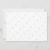 ドーナツ2つの甘い2番目の誕生日パーティー写真 招待状 (裏面)