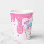 ドーナツ2つの甘い2番目の誕生日紙カップ 紙コップ (正面)