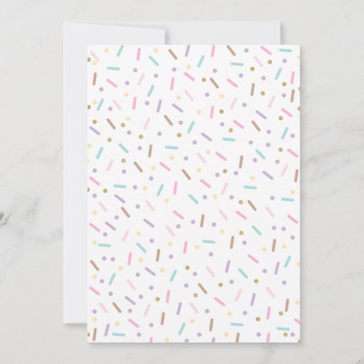 ドーナツ5歳の誕生日パーティー5はとても甘い 招待状 (裏面)