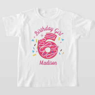 ドーナツ6歳の誕生日の幼児Tシャツ Tシャツ