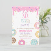 ドーナツ6歳の誕生日パーティー 6歳はとってもスイート 招待状 (スタンド正面)