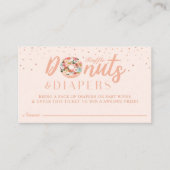ドーナツ&おむつラッフルカードベビーシャワーエンクロージャ 名刺 (正面)