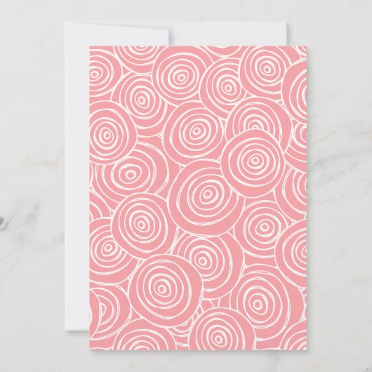 ドーナツ |かわいいデザートテーマガールズバースデーパーティー 招待状 (裏面)