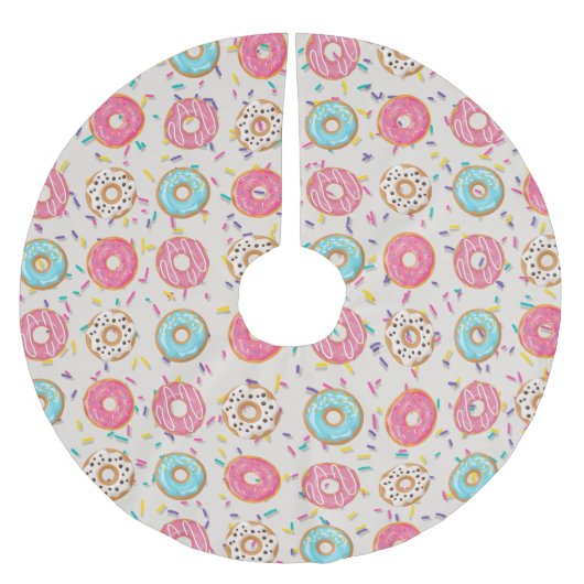 ドーナツ（ふりかけ） ブラッシュドポリエステルツリースカート (正面)