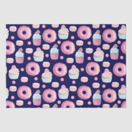 ドーナツ、カップケーキ、マカロン 薄葉紙