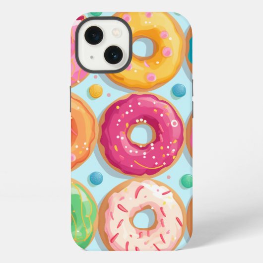 ドーナツ、キャンディー iPhoneケース (裏面)