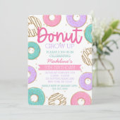 ドーナツ・グロウ・アップ・バースデー 招待状 (スタンド正面)