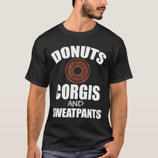 ドーナツ コーギー スウェットパンツ 犬 Tシャツ (正面)