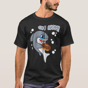 ドーナツ・シャーク・かわいいズ・シャーク・オムノム・ケーキ・アンド・キャンディ・ロ Tシャツ