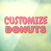 ドーナツ ショップのビジネスフロントをカスタマイズ ウィンドウサイン (シート3)