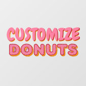 ドーナツ ショップのビジネスフロントをカスタマイズ ウィンドウサイン (シート)