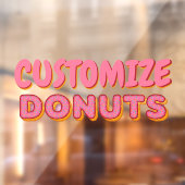 ドーナツ ショップのビジネスフロントをカスタマイズ ウィンドウサイン (シート2)