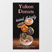 ドーナツ ショップ ビジネス プロモーションをカスタマイズ ウィンドウサイン (シート)
