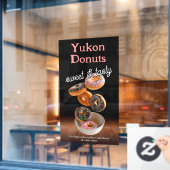 ドーナツ ショップ ビジネス プロモーションをカスタマイズ ウィンドウサイン (カフェ窓)