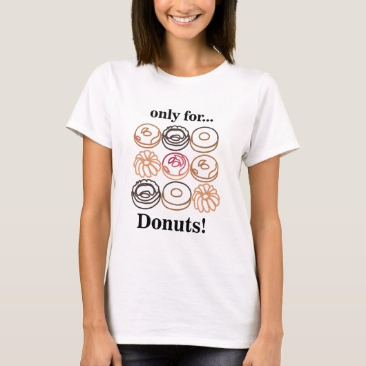 ドーナツ スイーツ 面白い Tシャツ (正面)