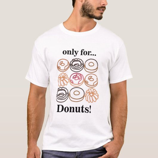 ドーナツ スイーツ 面白い Tシャツ (正面)
